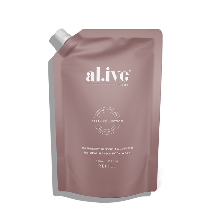 1lt Wash Refill- Raspberry Blossom & Juniper| Al.ive body