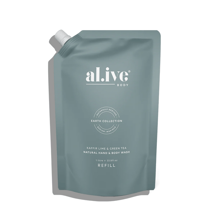 1lt Hand & Body Wash Refill- Kaffir Lime & Green Tea| Al.ive body