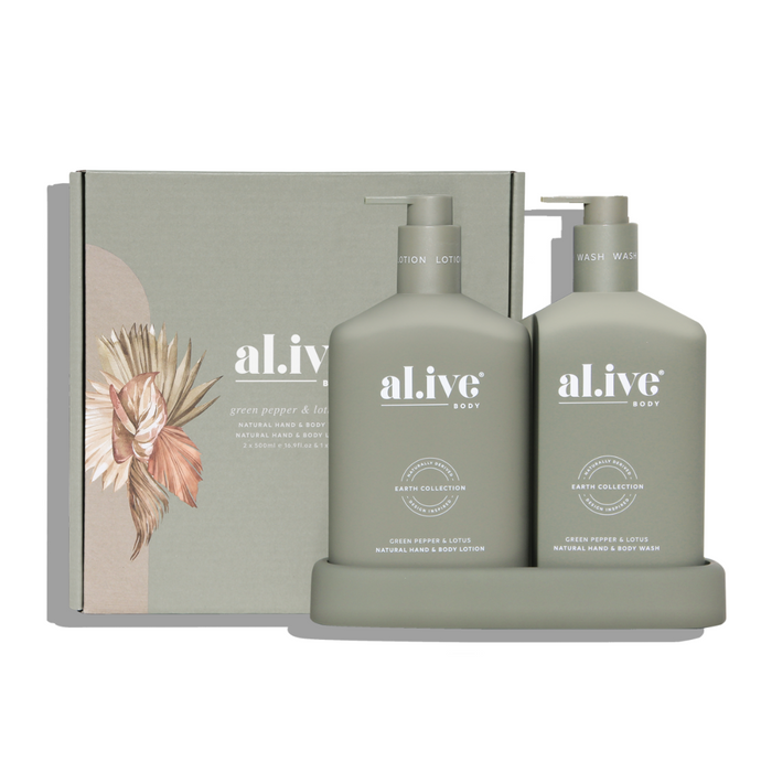 Wash & Lotion Duo - Green Pepper & Lotus| Al.ive body