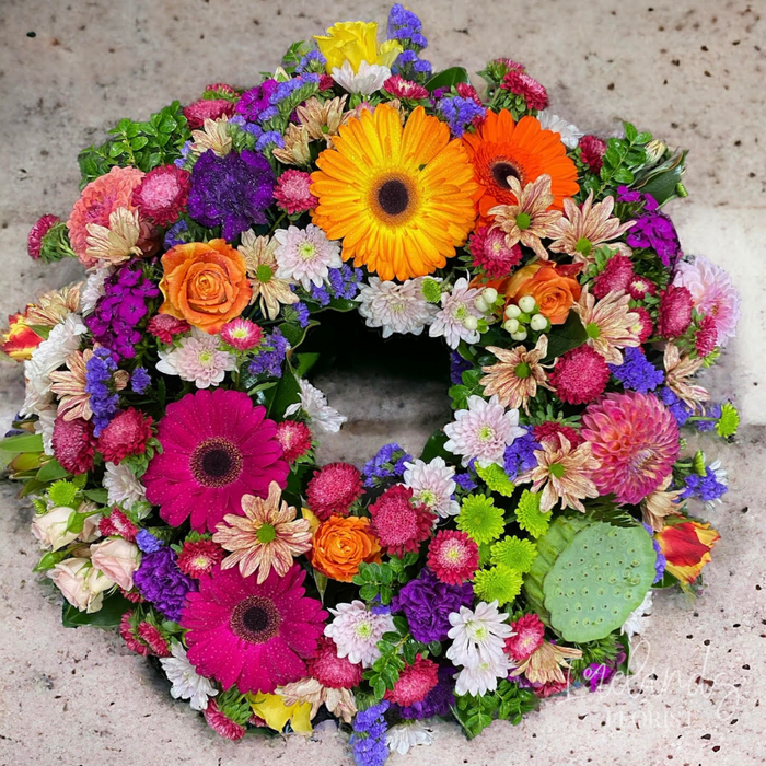 Bright & Colourful| Round Wreath