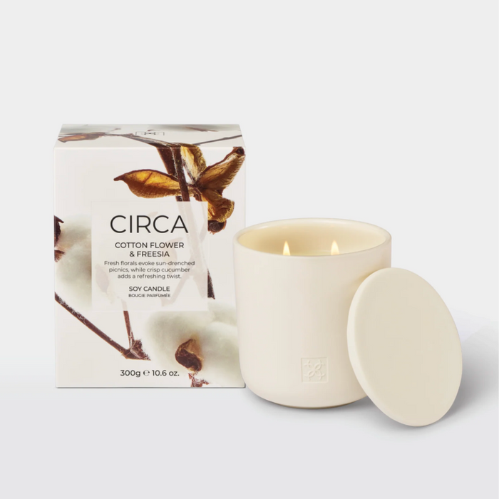 Cotton Flower & Freesia Soy Candle | CIRCA