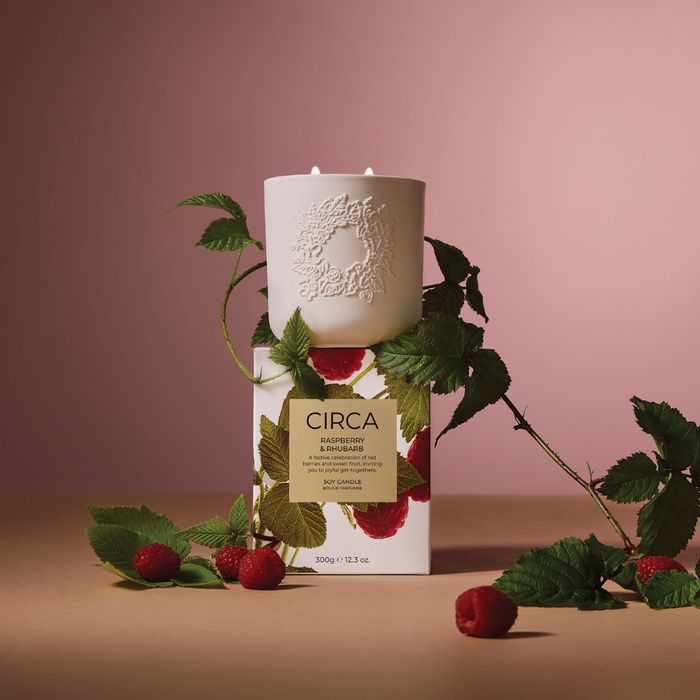 Raspberry & Rhubarb| Soy Candle 300g