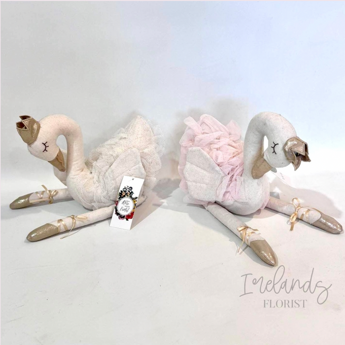 Ballerina Swan in Pink or Ecru