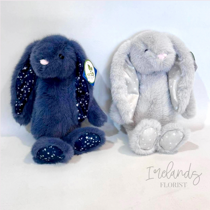 Plush Bunnies in Light Grey or Steel Blue