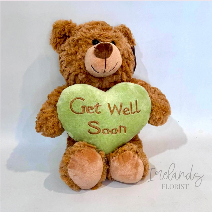 “Get Well Soon” Heart Teddy