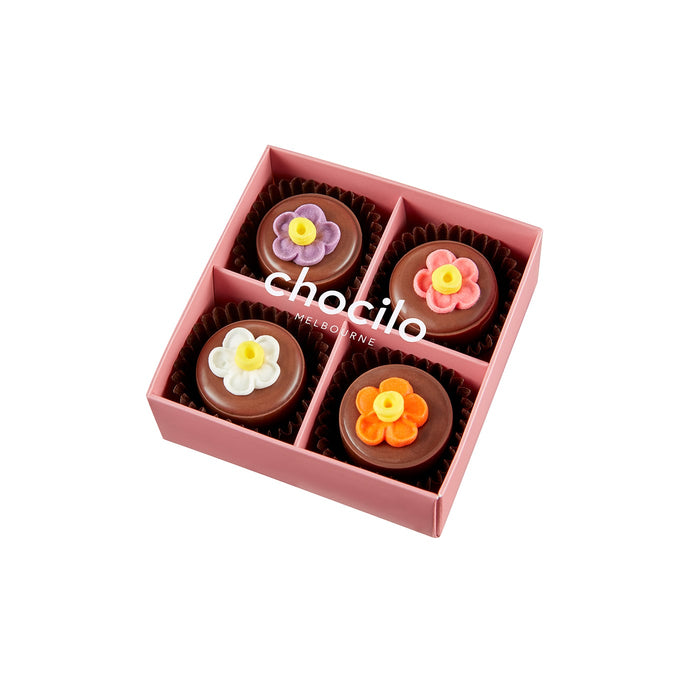 4 Pack Flower Pot Praline Milk Chocolates 50g