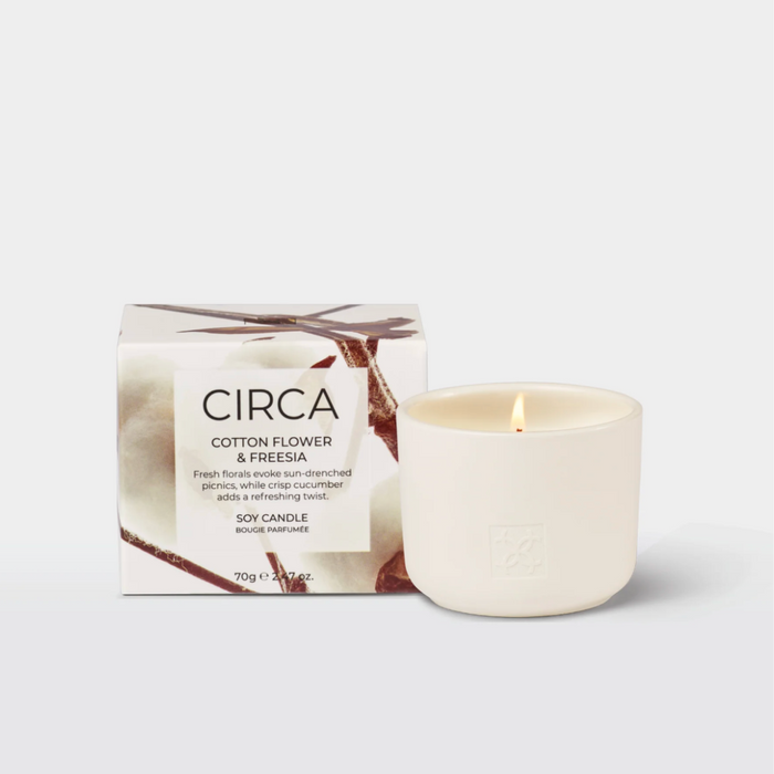 Cotton Flower & Freesia Soy Candle | CIRCA