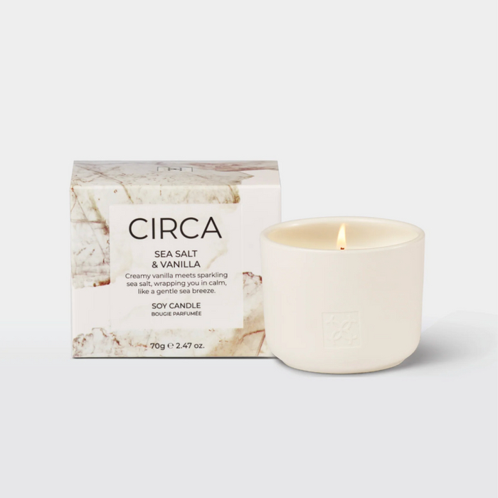 Sea Salt & Vanilla Soy Candle | CIRCA