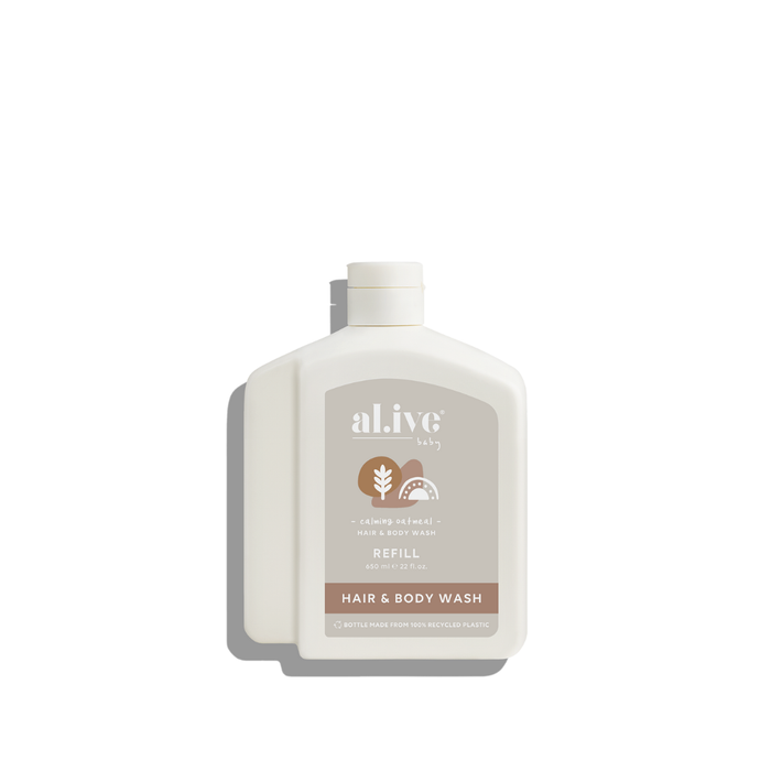 650ml Baby Wash Refill - Calming Oatmeal| Al.ive body