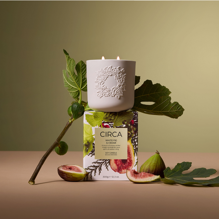 White Fig & Cedar| Soy Candle 300g