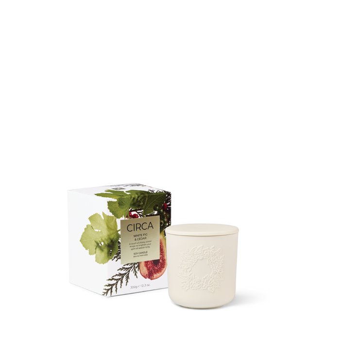White Fig & Cedar| Soy Candle 300g