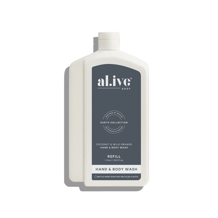 1lt Hand & Body Wash Refill- Coconut & Wild Orange| Al.ive body