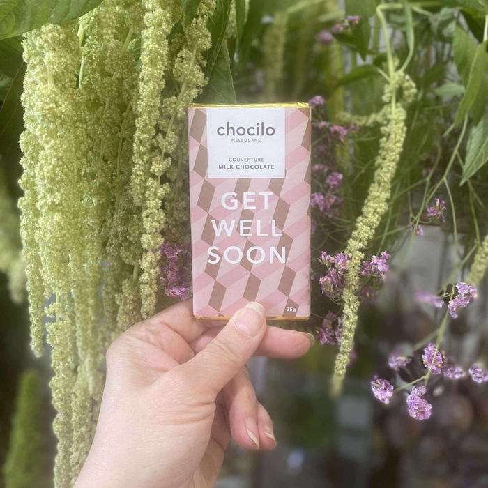 "Get Well Soon" Milk Chocolate Block - 35g