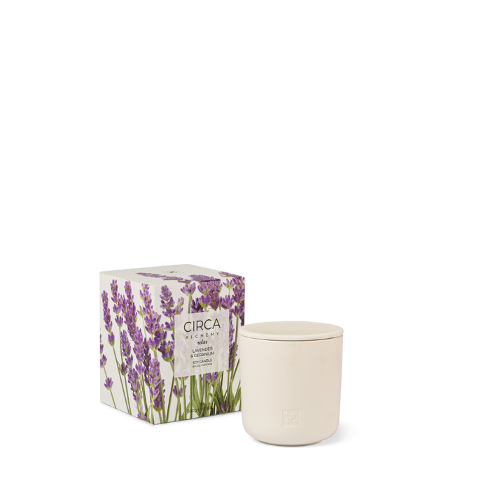 Alchemy Relax- Lavender & Geranium Soy Candle | CIRCA
