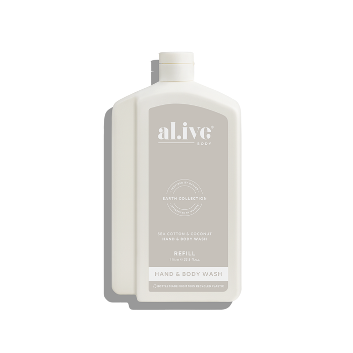 1lt Hand & Body Wash Refill- Sea Cotton & Coconut| Al.ive body